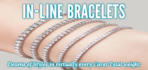 In-Line Bracelets -  Dozens of styles in virtually every carat total weight